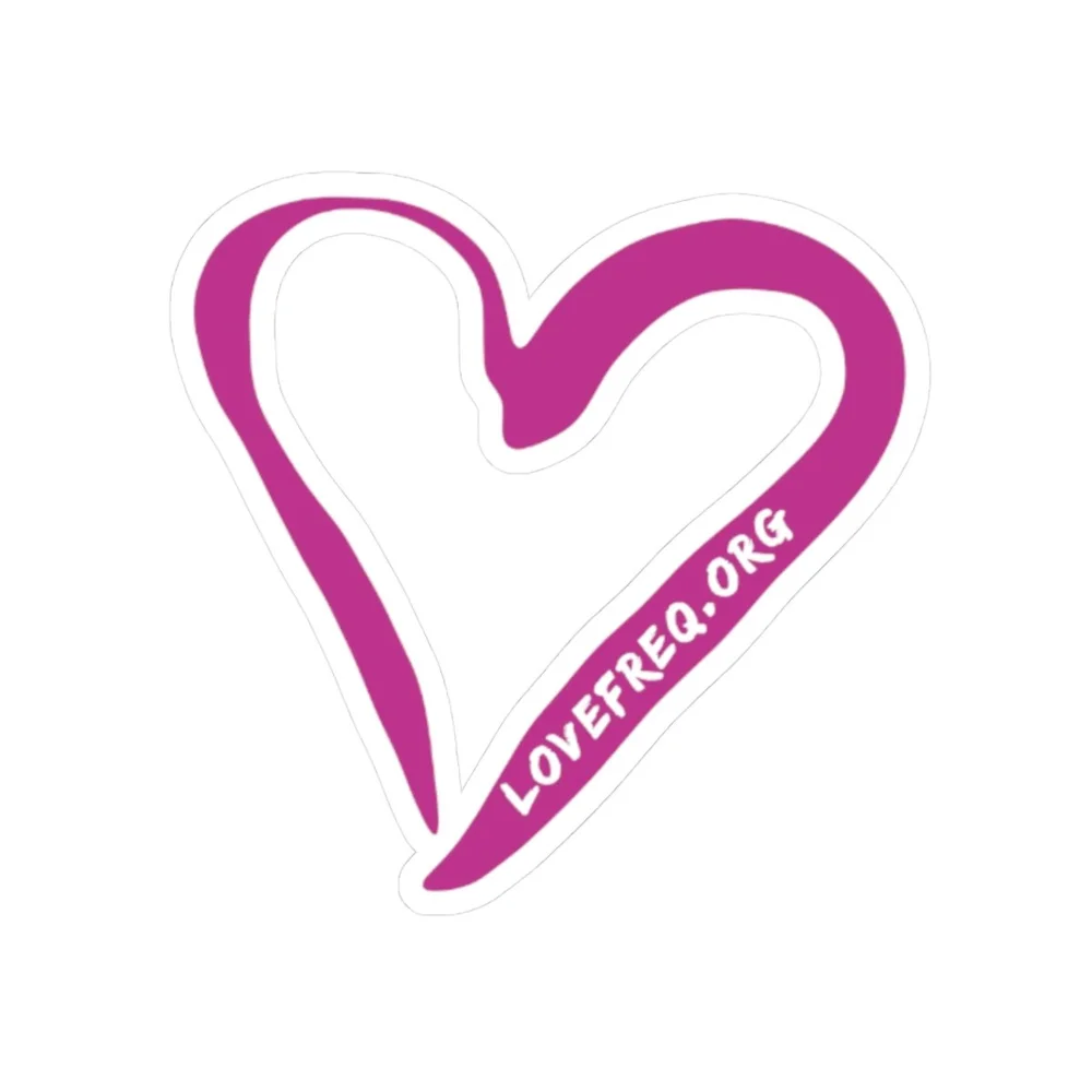 Love Freq Pink Heart Sticker